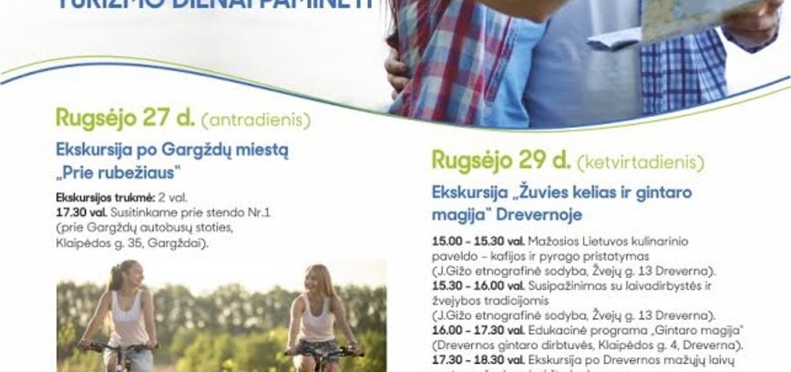Klaipeda District Tourist Information Centre invites you to take part in the events devoted to the World Tourism Day