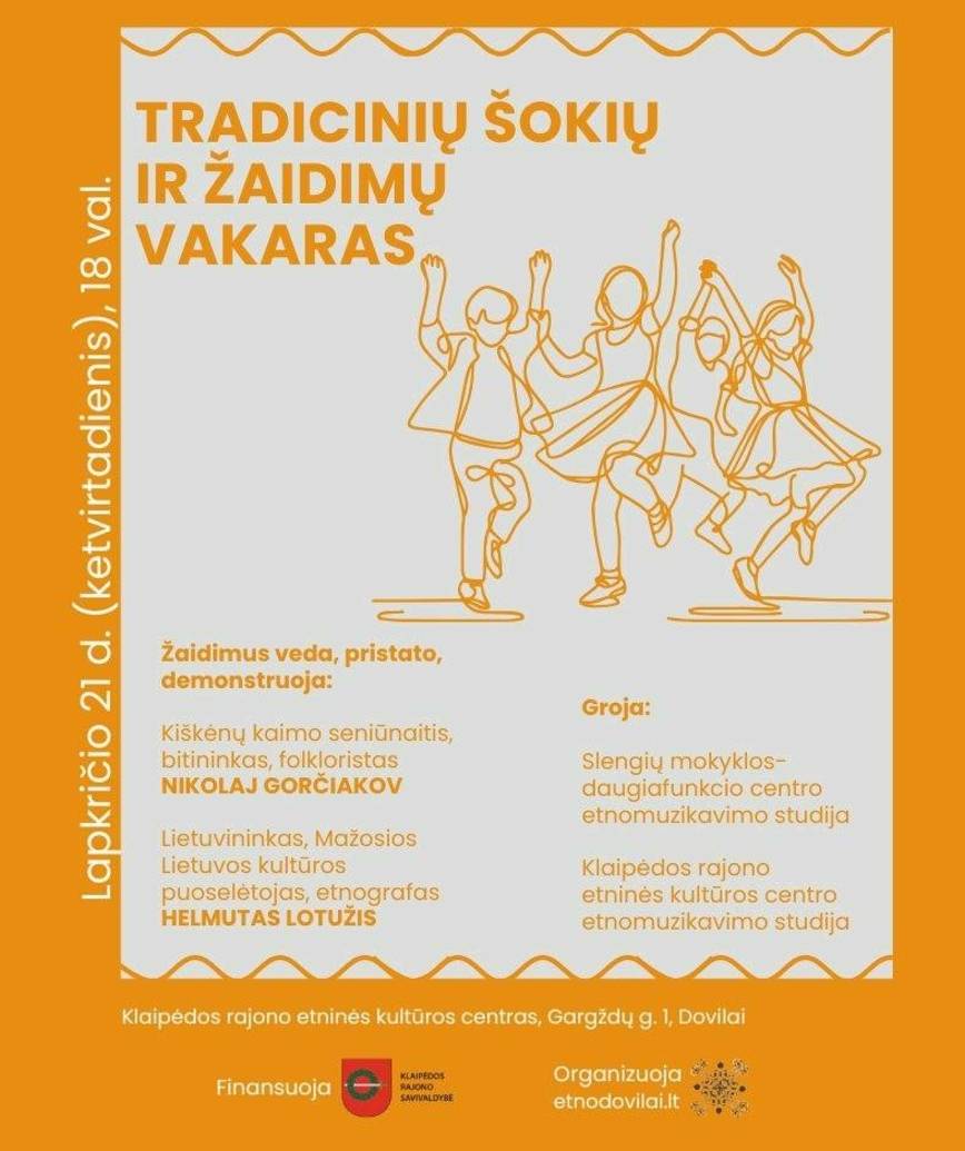  Tradicinių šokių ir žaidimų vakaras