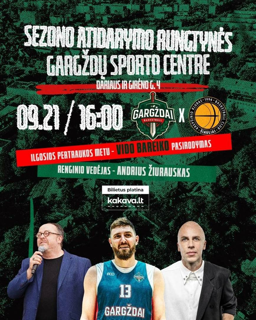 Sezono atidarymo rungtynės Gargždų sporto centre 