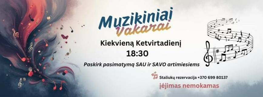 Muzikiniai Vakarai - atrask savo ketvirtadienio ritmą!