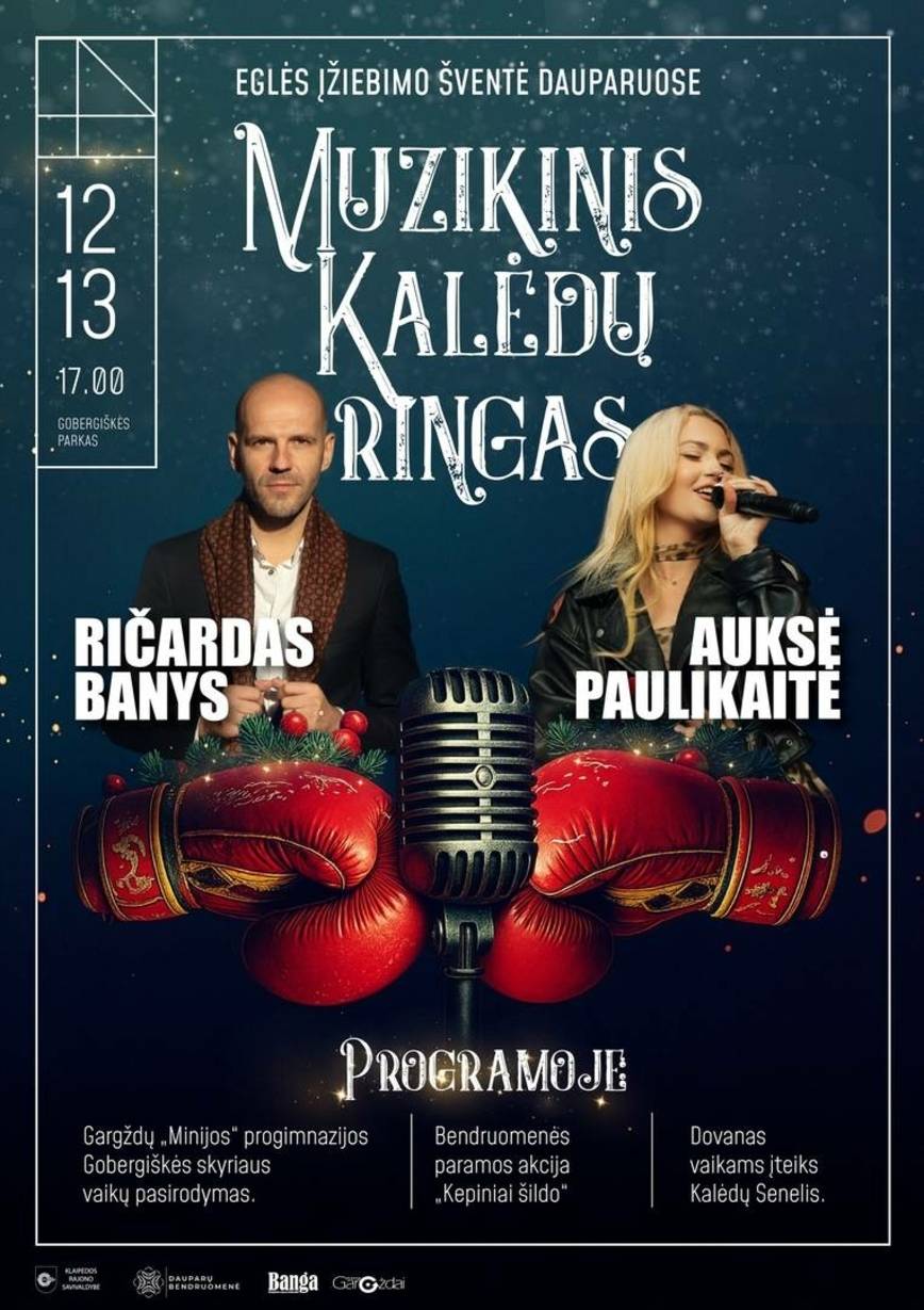 Eglės įžiebimo šventė Dauparuose „Muzikinis Kalėdų ringas“