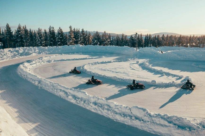Kartingai ant ledo | Gargždų karjerai
