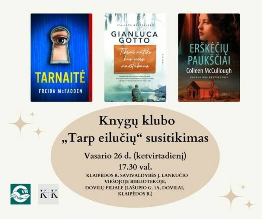 Knygų klubo „Tarp eilučių“ susitikimas