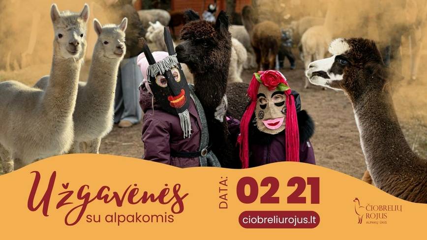 Užgavėnės Čiobrelių rojuje su alpakomis