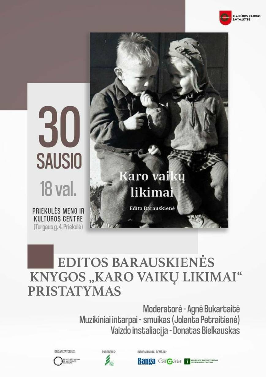 Editos Barauskienės knygos „Karo vaikų likimas“ pristatymas Priekulėje