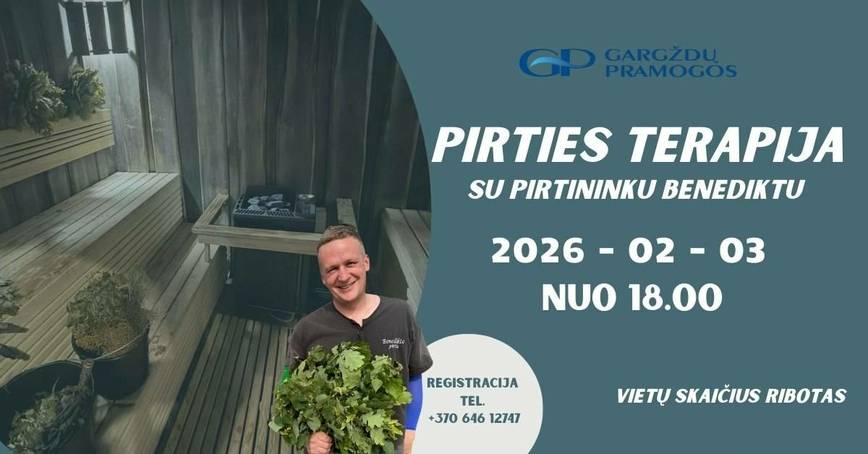 Pirties terapija su pirtininku Benediktu Gargžduose
