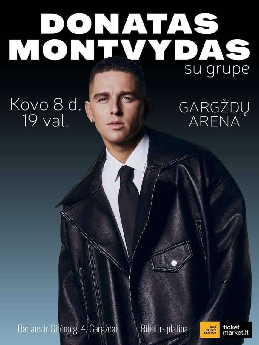 Donatas Montvydas su grupe Gargžduose