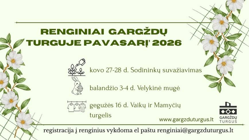 Pavasario šventės Gargždų turguje 2026