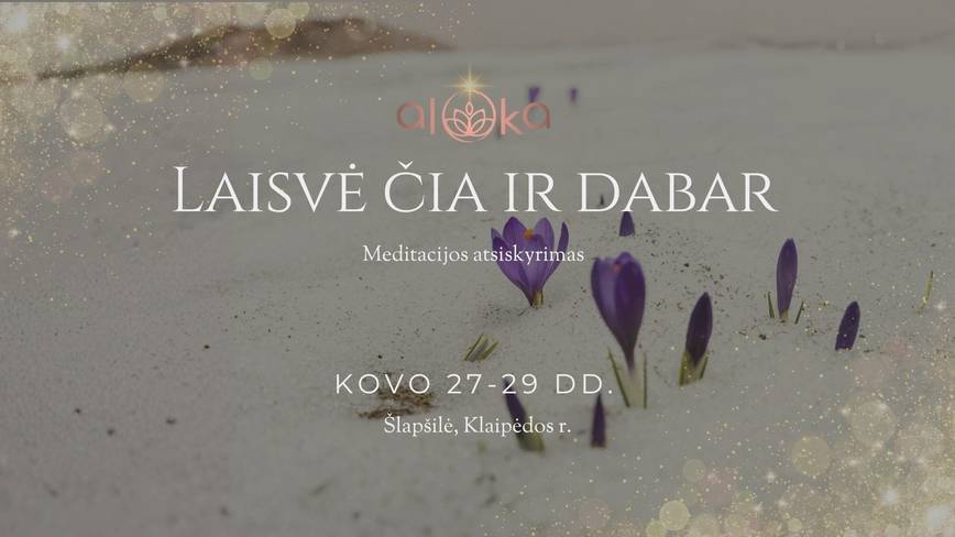 Meditacijos atsiskyrimas „Laisvė čia ir dabar“
