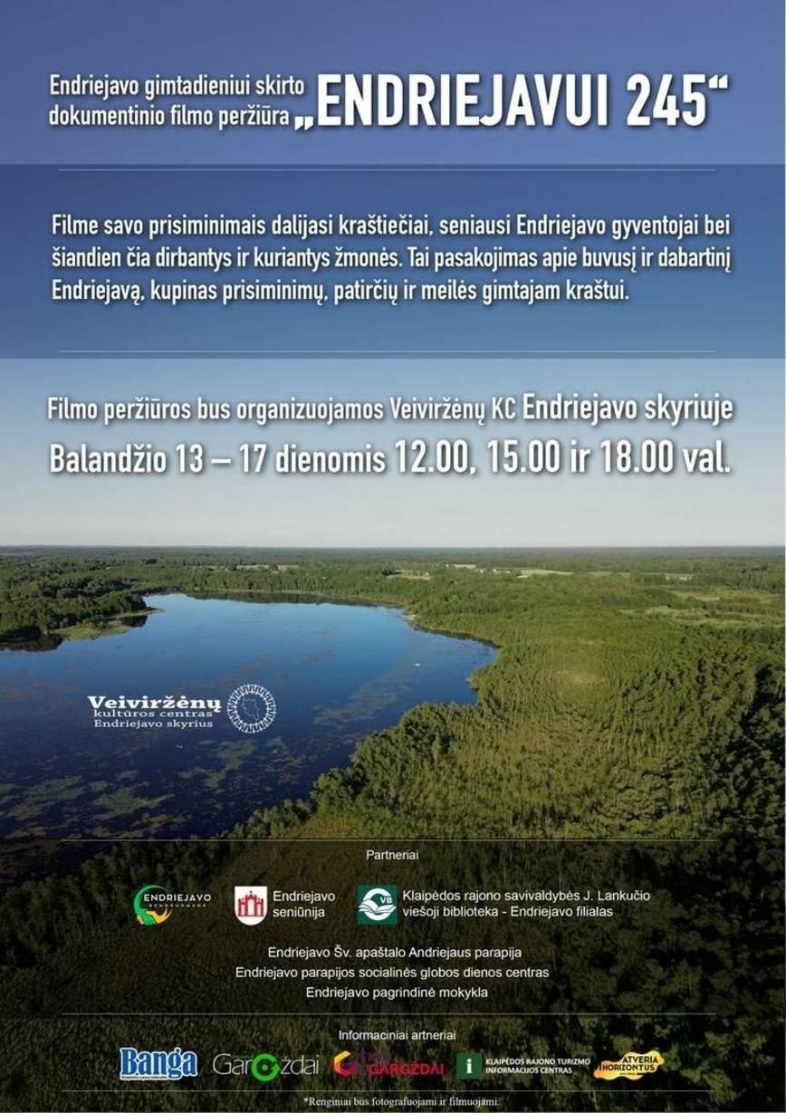 Dokumentinio filmo peržiūra „Endriejavui 245“