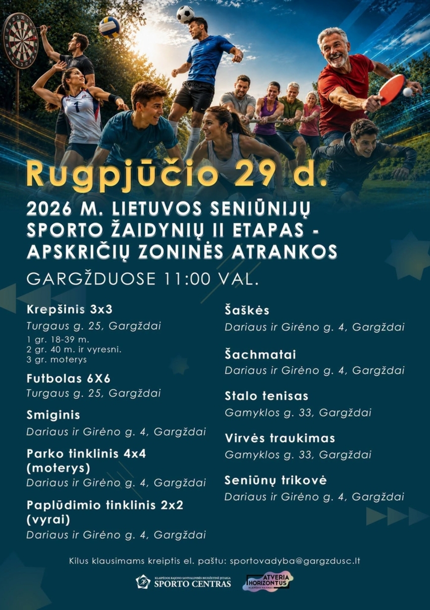 2026 m. Lietuvos seniūnijų sporto žaidynių II etapo apskričių zoninės atrankos varžybos