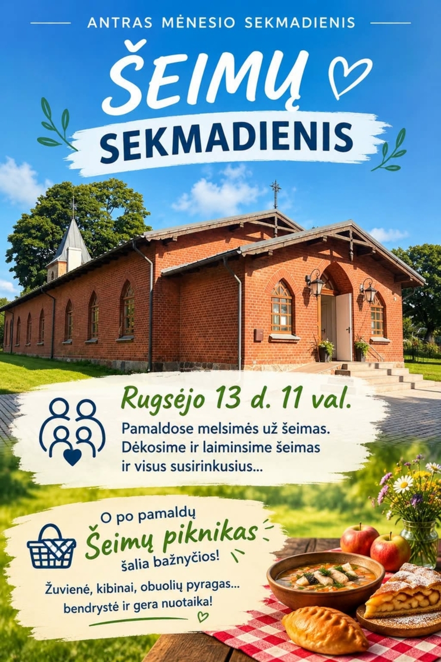 ANTRAS MĖNESIO SEKMADIENIS ŠEIMŲ SEKMADIENIS