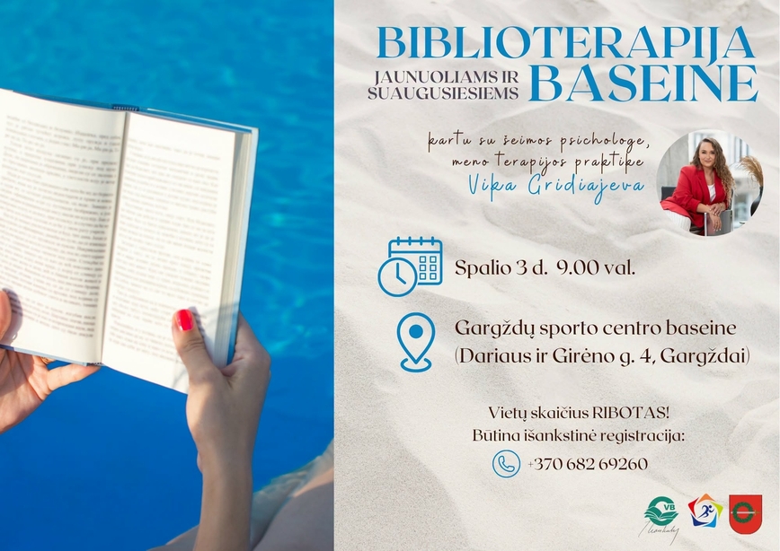 Biblioterapija jaunuoliams ir suaugusiems baseine