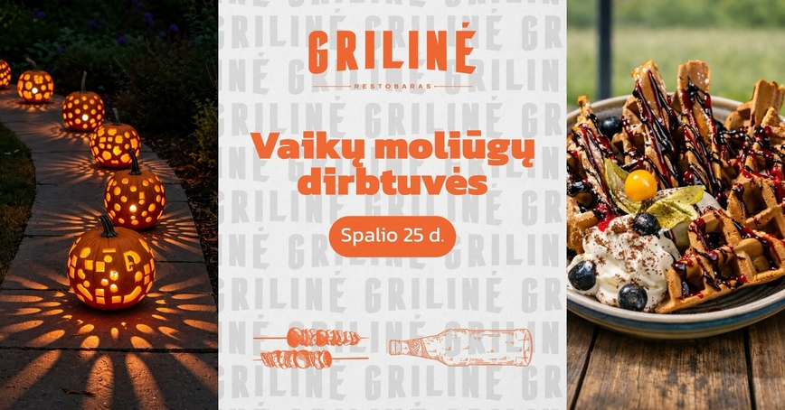 Vaikų moliūgų dirbtuvės Grilinėje