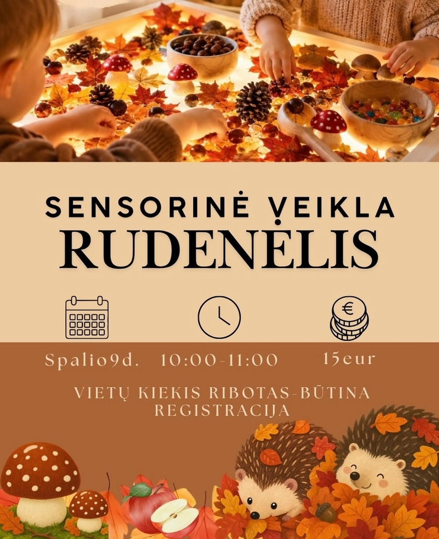 Sensorins užsiėmimas „Rudenėlis“