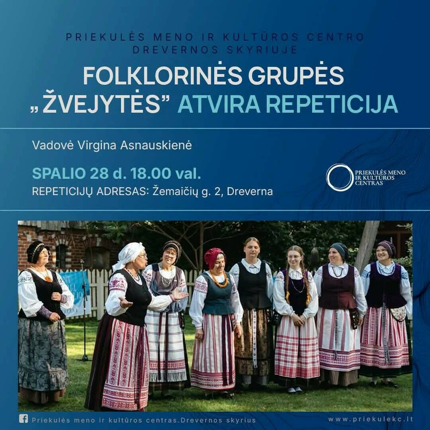 Folklorinės grupės „Žvejytės“ atvira repeticija