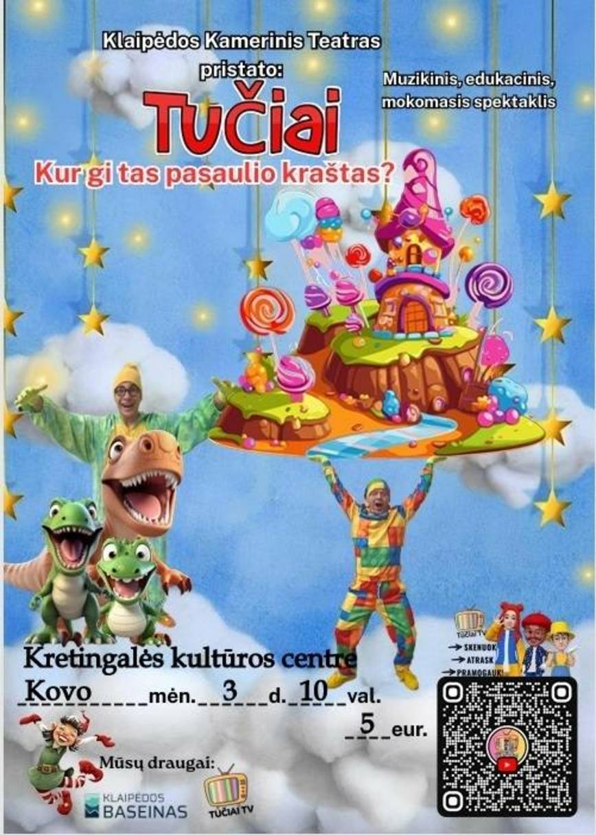 Spektaklis vaikams ,,TUČIAI. Kur gi tas pasaulio kraštas?