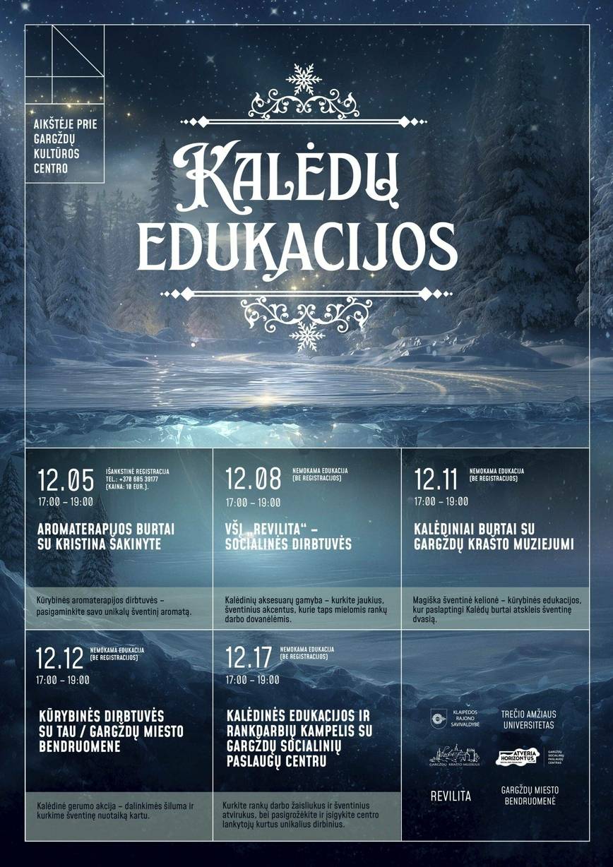Kalėdų edukacijos nameliuose