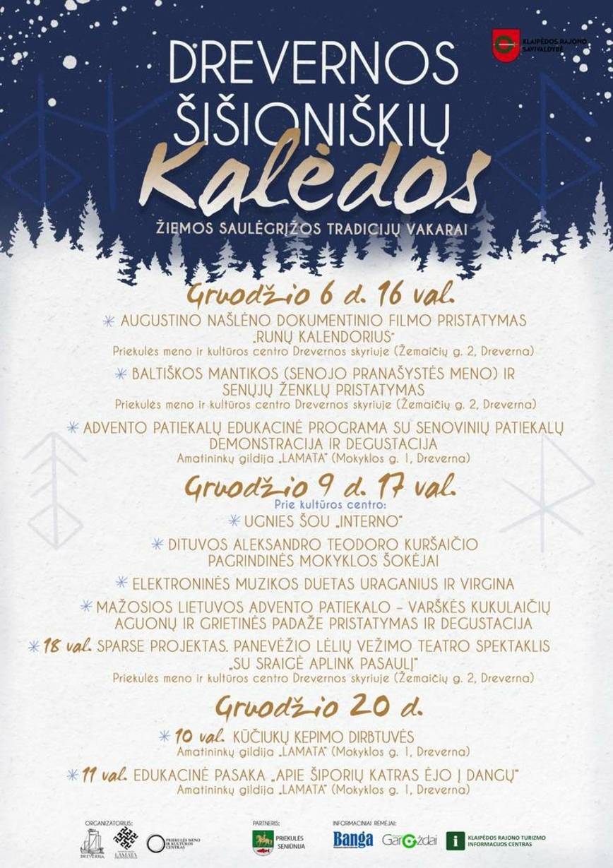 Drevernos šišioniškių Kalėdos. Žiemos saulėgrįžos tradicijų vakarai