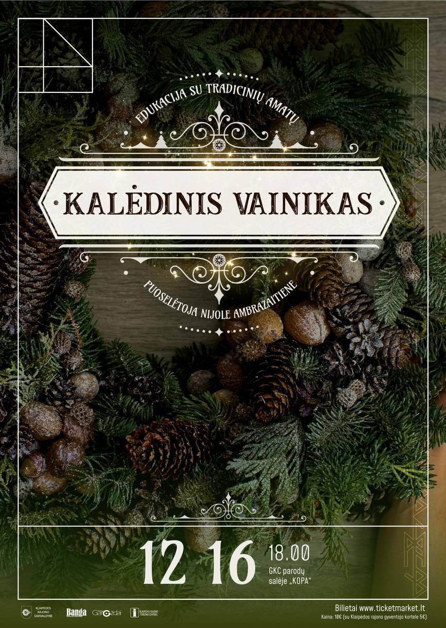 Kalėdinio vainiko edukacija Gargžduose