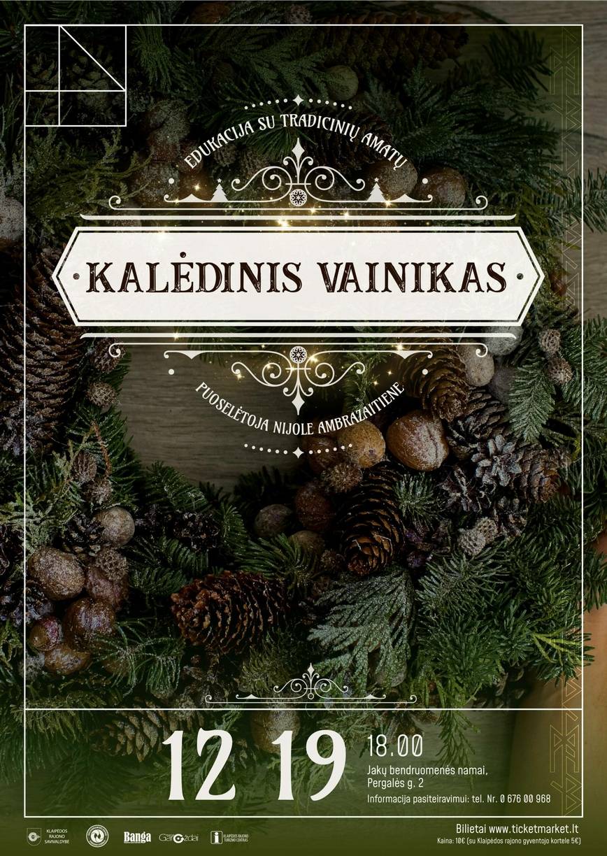 Kalėdinio vainiko edukacija Jakuose