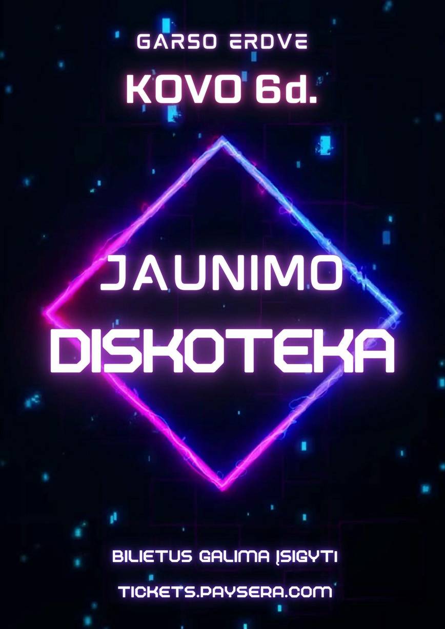 Jaunimo diskoteka. Prie pulto – DJ Dovy Mitsein!