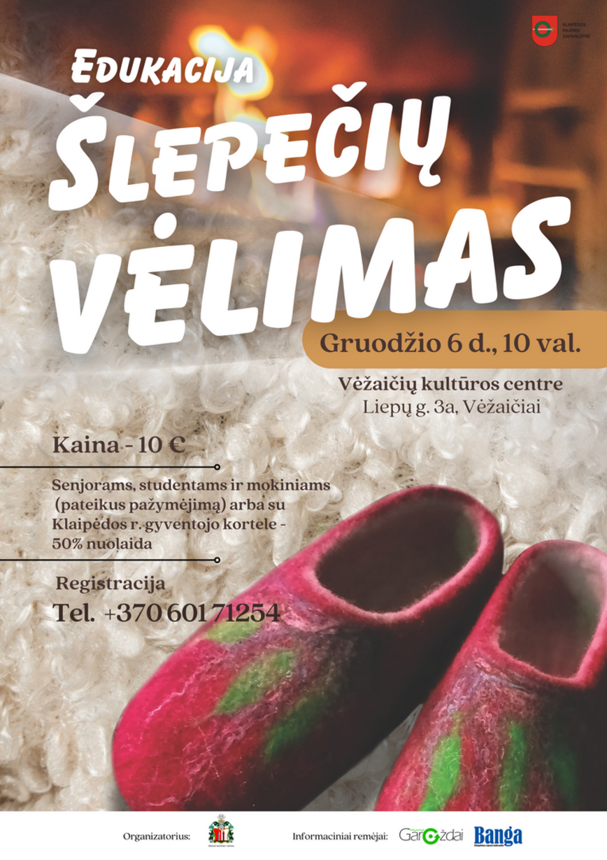 Šlepečių vėlimo edukacija Vėžaičiuose