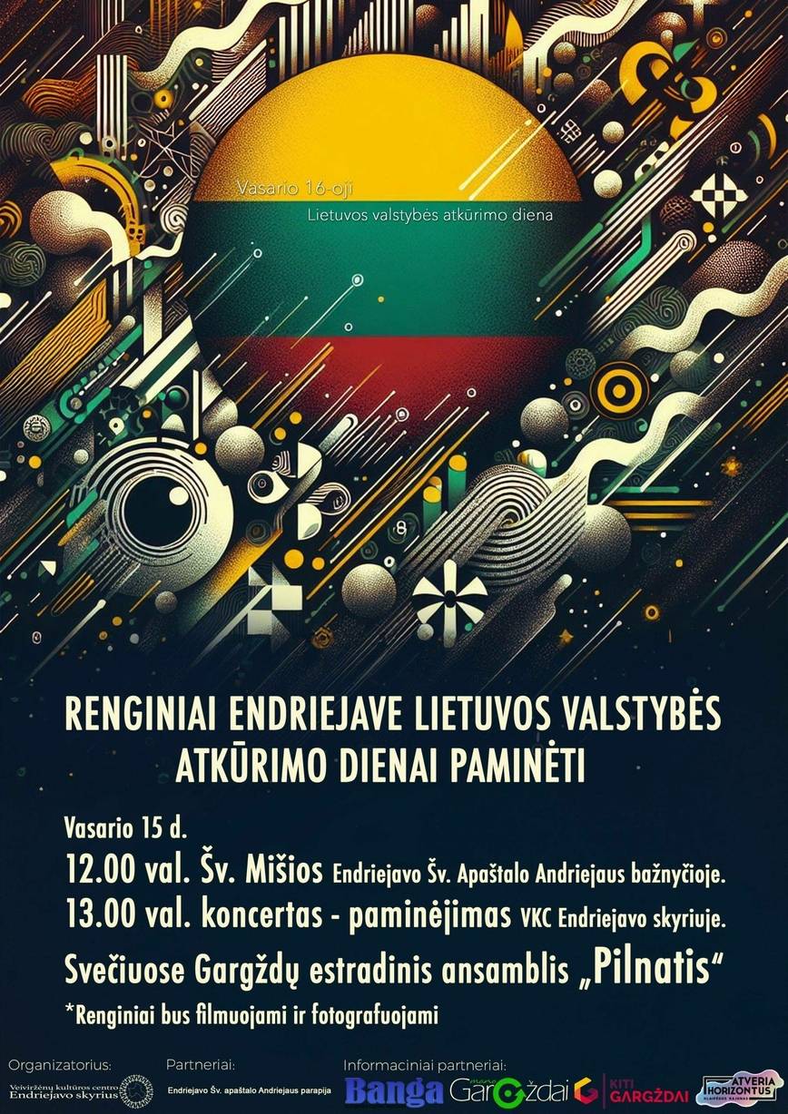 Vasario 16-osios minėjimas Endriejave