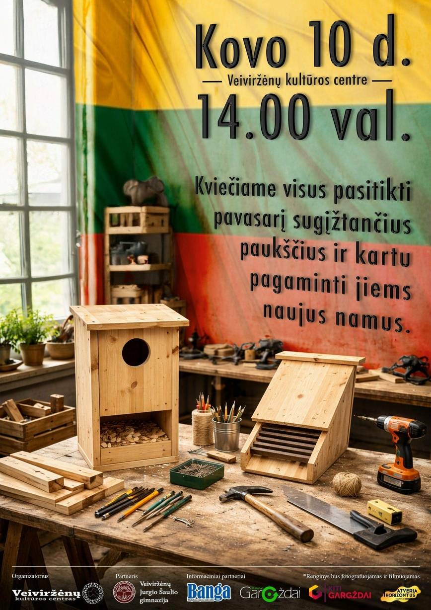 Edukacija „Laisvės inkilų gamyba“