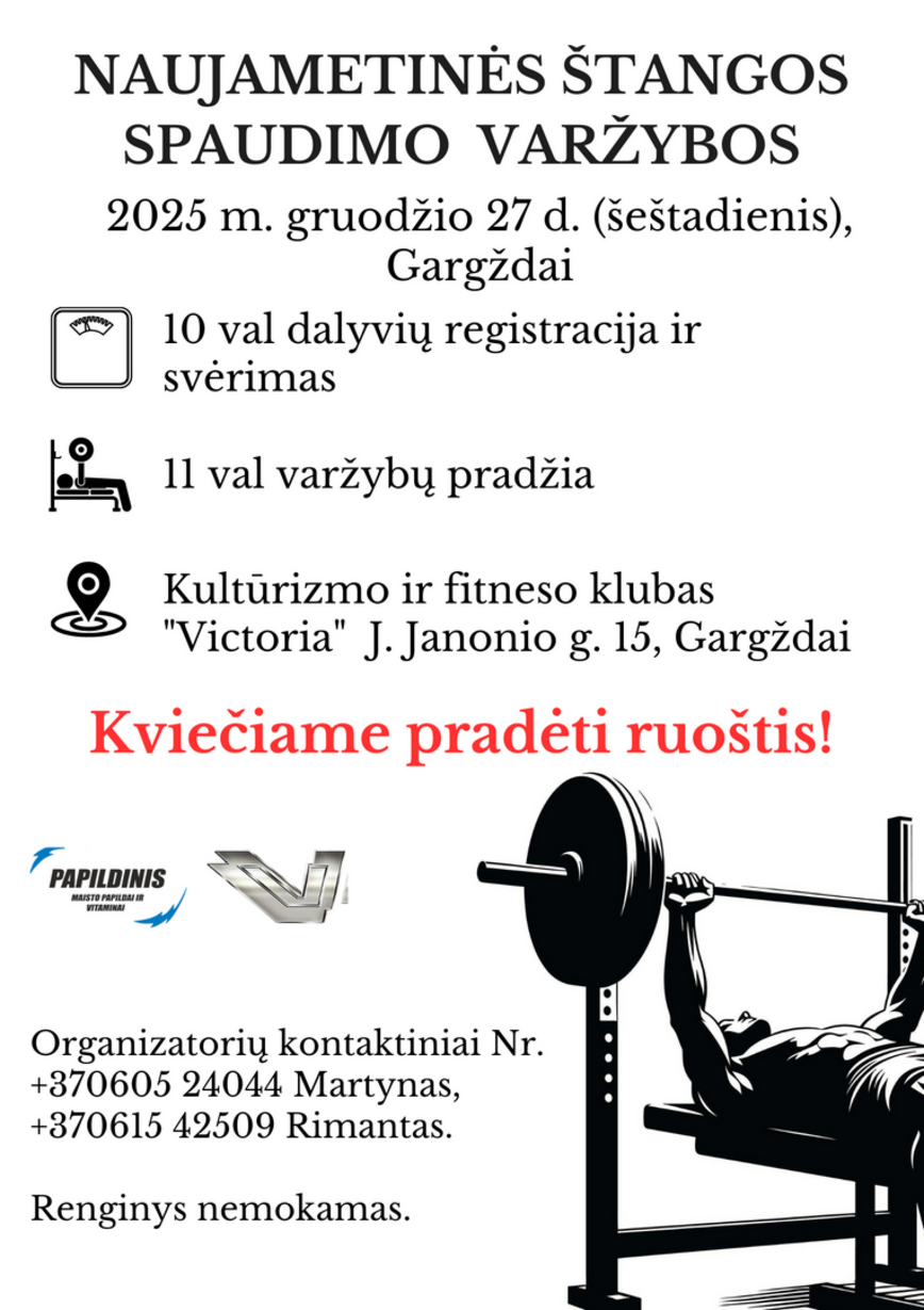 Naujametinės štangos spaudimo varžybos