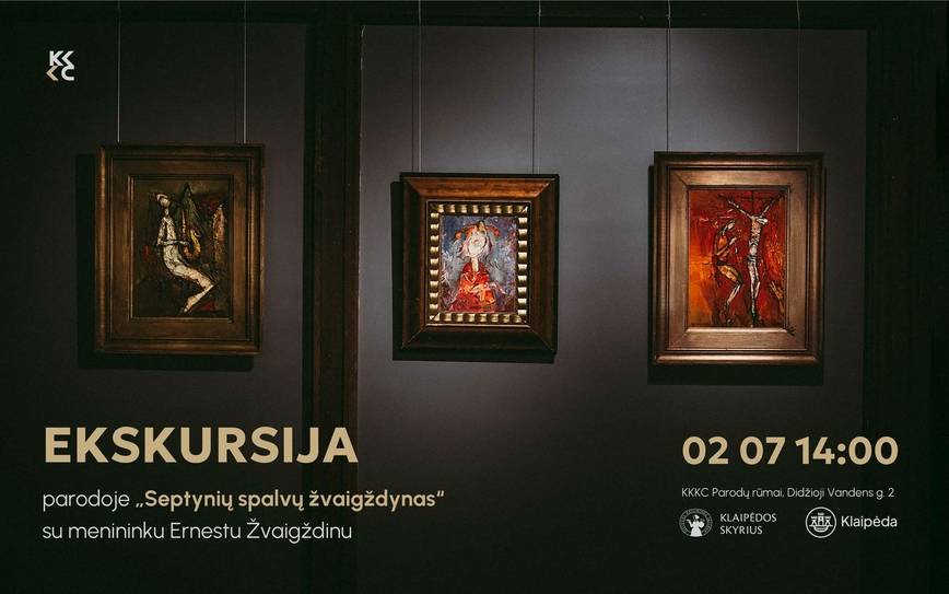 Ekskursija su menininku Ernestu Žvaigždinu parodoje „Septynių spalvų žvaigždynas“ 
