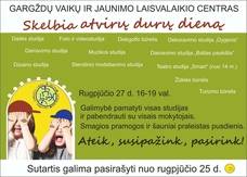 Atvirų durų diena Gargždų vaikų ir jaunimo laisvalaikio centre