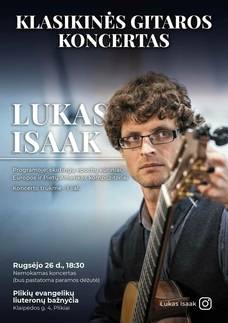 Klasikinės gitaros koncertas: Lukas Isaak