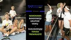 Nemokama vaikų ir suaugusiųjų grupinė teniso treniruotė