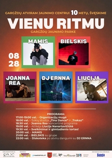 Gargždų atviram jaunimo centrui - 10! Švęskime VIENU RITMU