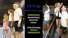 Nemokama vaikų ir suaugusiųjų grupinė teniso treniruotė