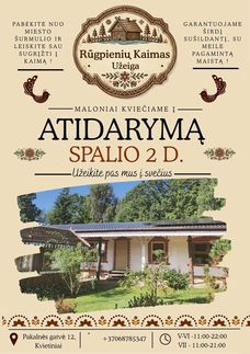 Rūgpienių kaimo užeigos atidarymas