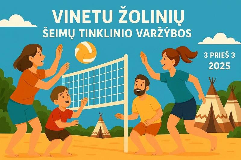 Vinetu Žolinių šventės šeimų tinklinio varžybos