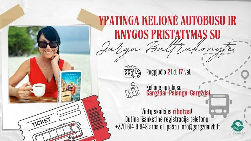 Ypatinga kelionė autobusu ir knygos pristatymas su Jurga Baltrukonyte