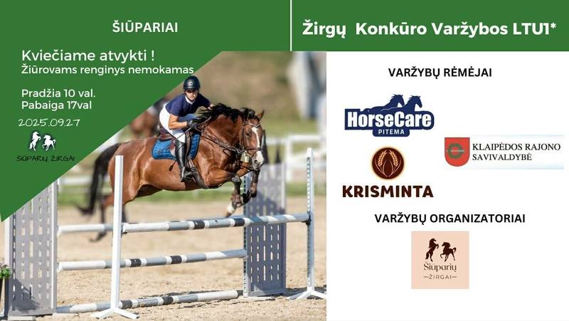 Žirgų konkūro varžybos. Šiūpariai