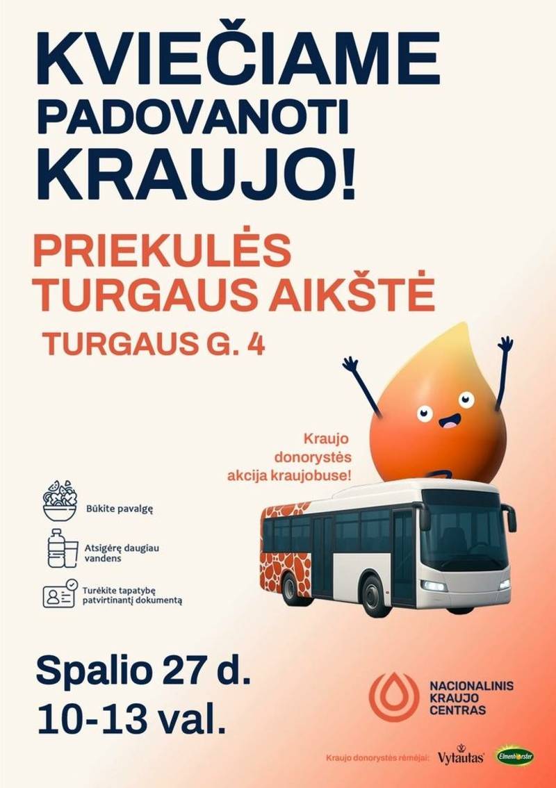 Kviečiame dovanoti kraujo