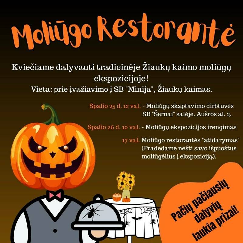 Tradicinė Žiaukų kaimo moliūgų ekspozicija „Moliūgo Restorantė“