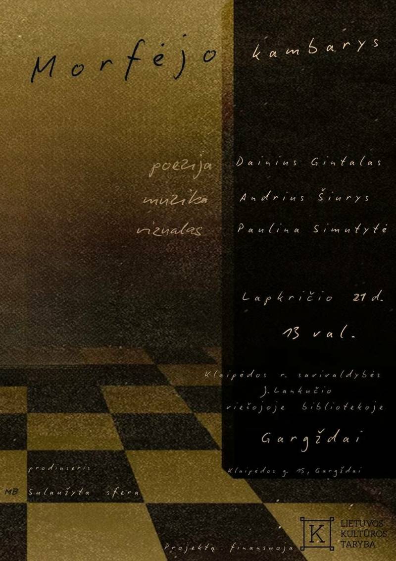 Poetinis-muzikinis performansas „Morfėjo kambarys“