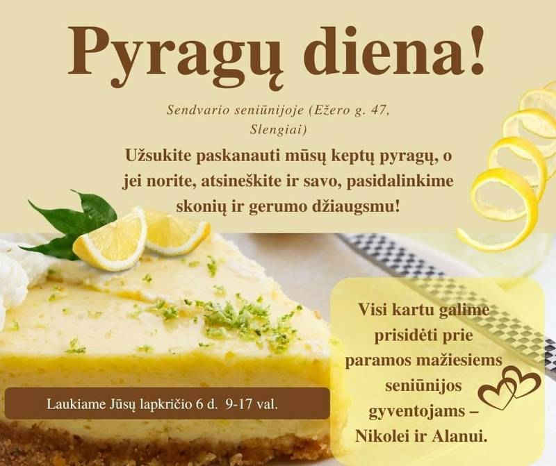 Pyragų diena Sendvario seniūnijoje