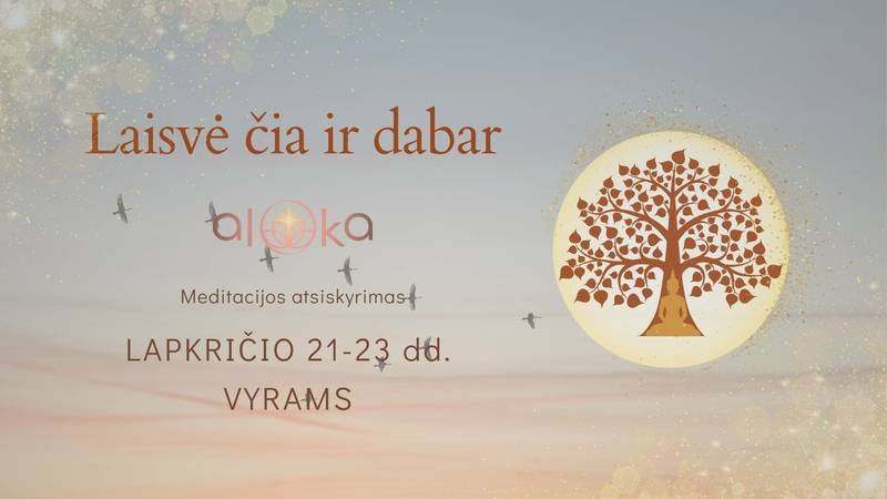 Meditacijos atsiskyrimas „Laisvė čia ir dabar“ VYRAMS