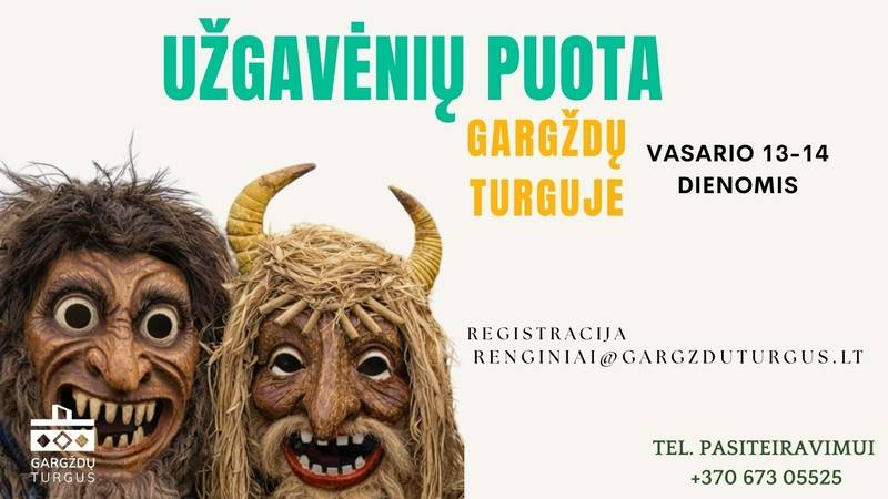 Užgavėnių puota Gargždų turguje