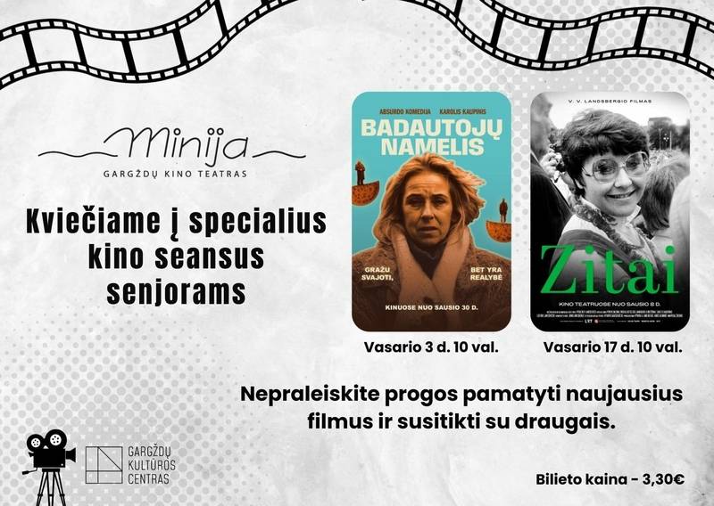 Specialūs kino seansai senjorams kino teatre „Minija“