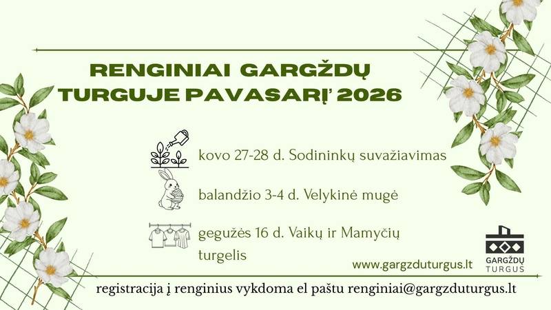 Pavasario šventės Gargždų turguje 2026