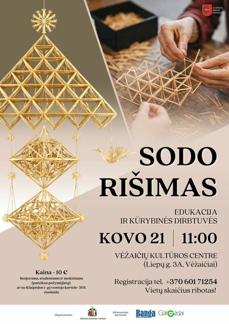 Edukacija ir kūrybinės dirbtuvės „Sodo rišimas“