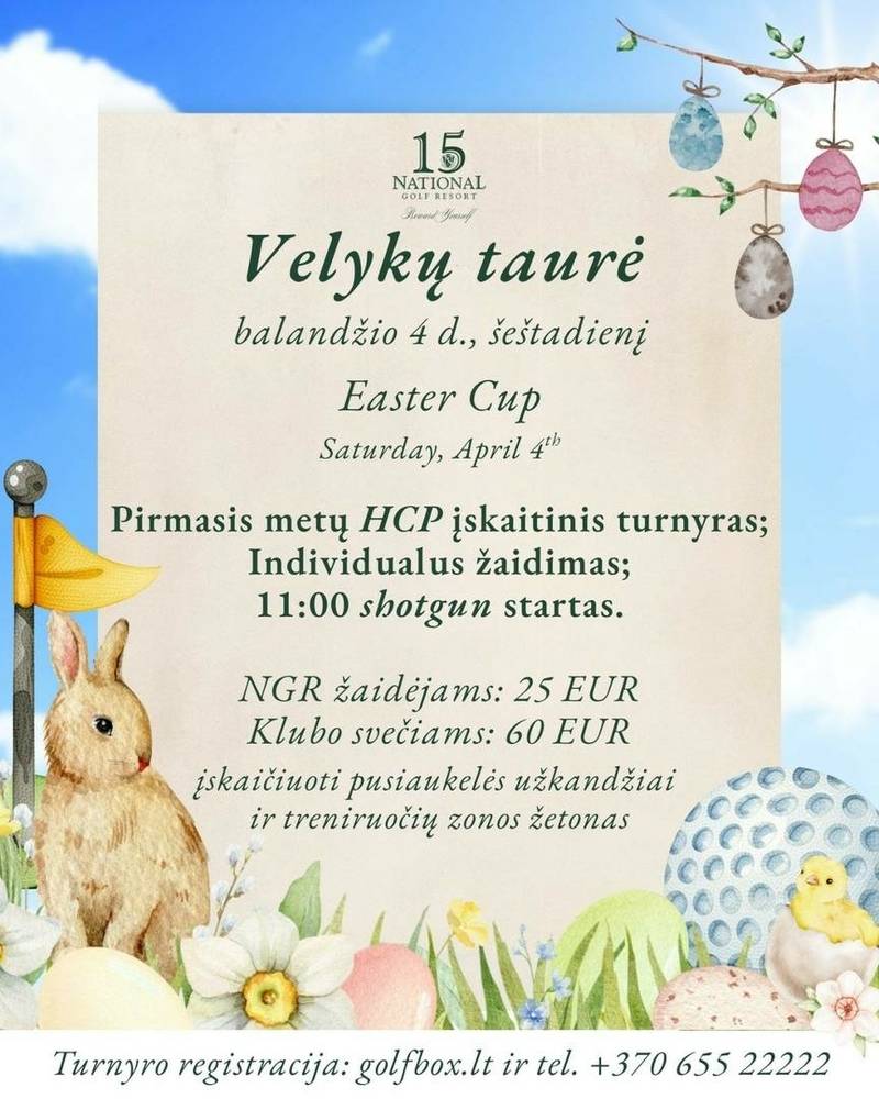 National Golf Resort Velykų taurės turnyras